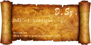 Déri Szelina névjegykártya